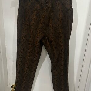 a.n.a High-Rise Skinny Snake Print Pants